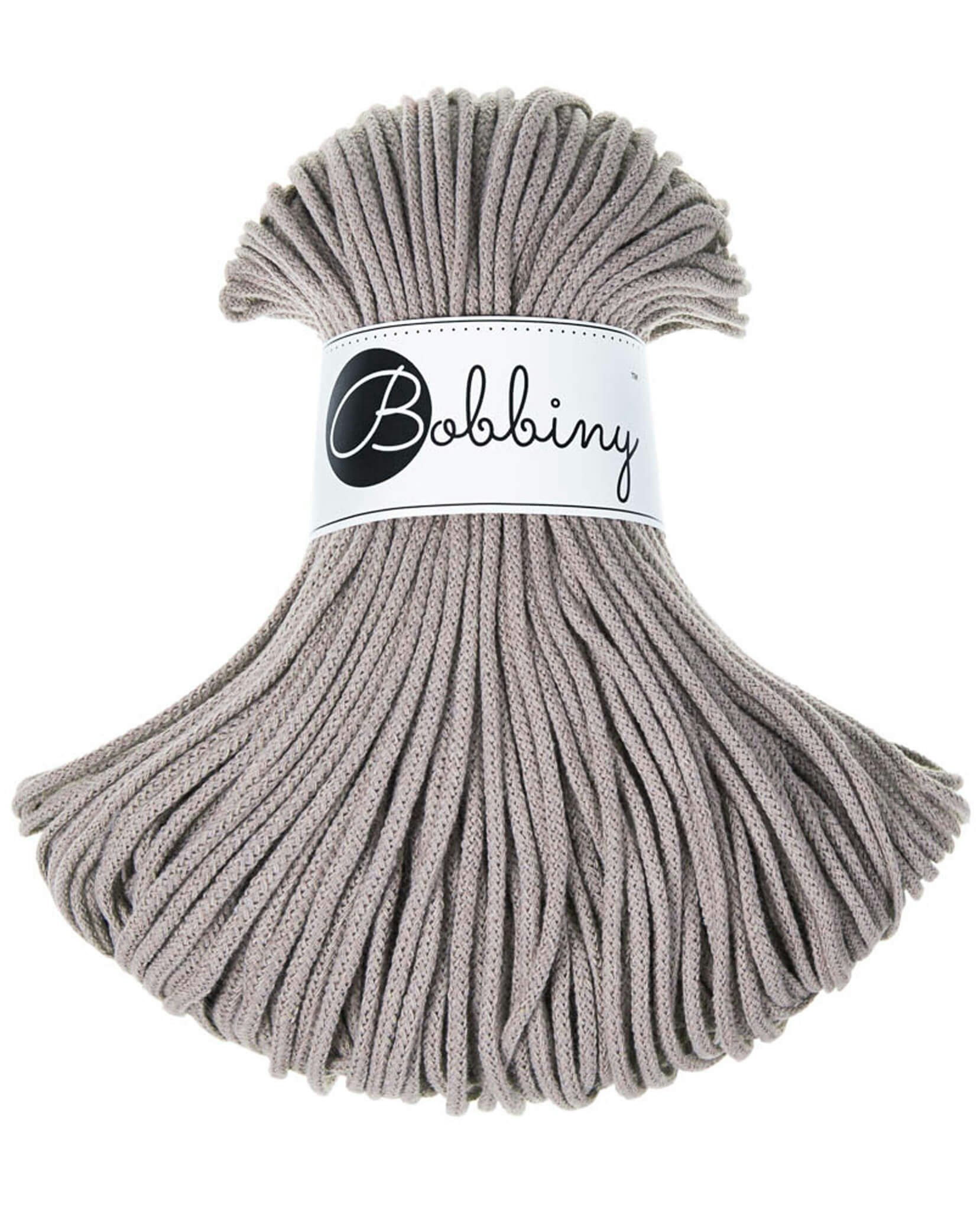 Bobbiny Braided Cord Junior 3 mm - flätat bomullsgarn