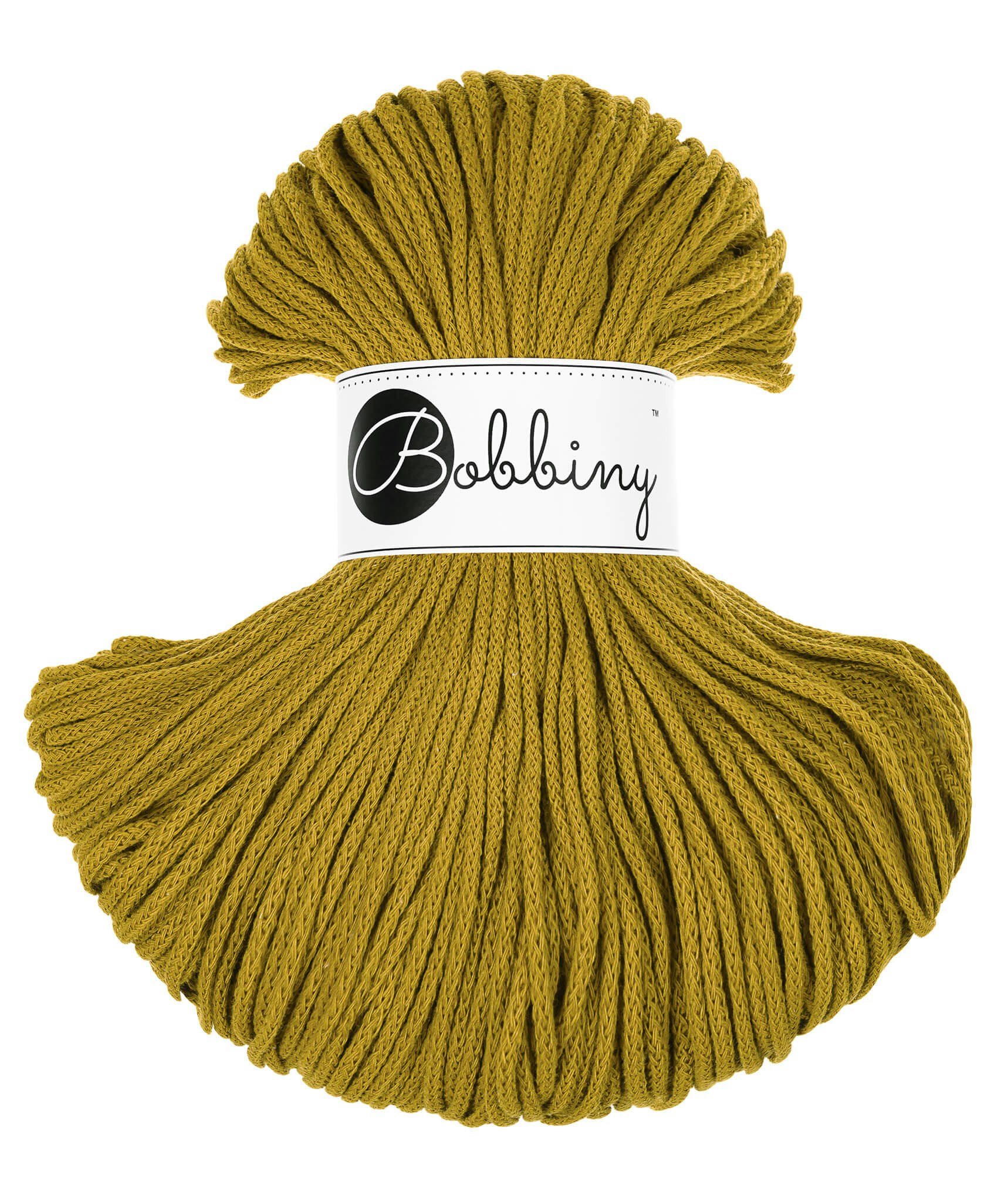 Bobbiny Braided Cord Junior 3 mm - flätat bomullsgarn