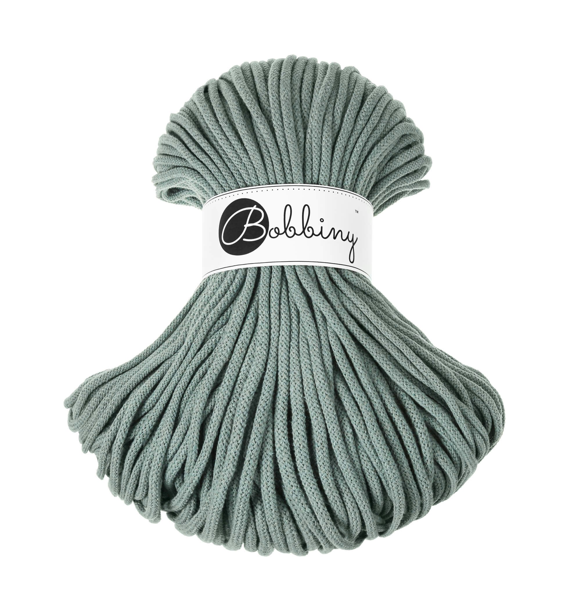 Bobbiny Braided Cord Premium 5 mm - flätat bomullsgarn