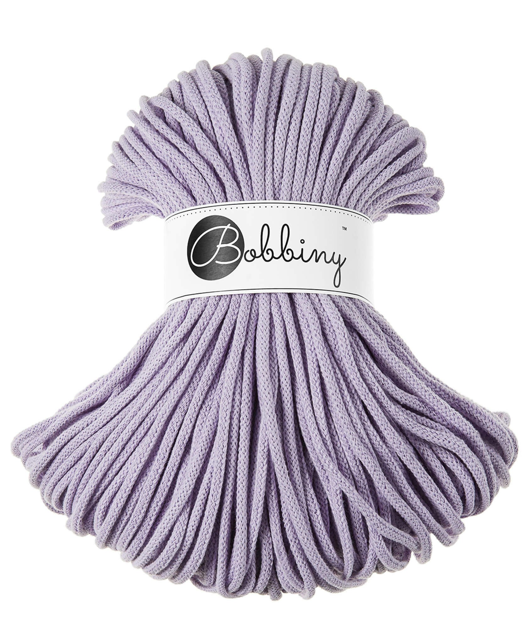 Bobbiny Braided Cord Premium 5 mm - flätat bomullsgarn