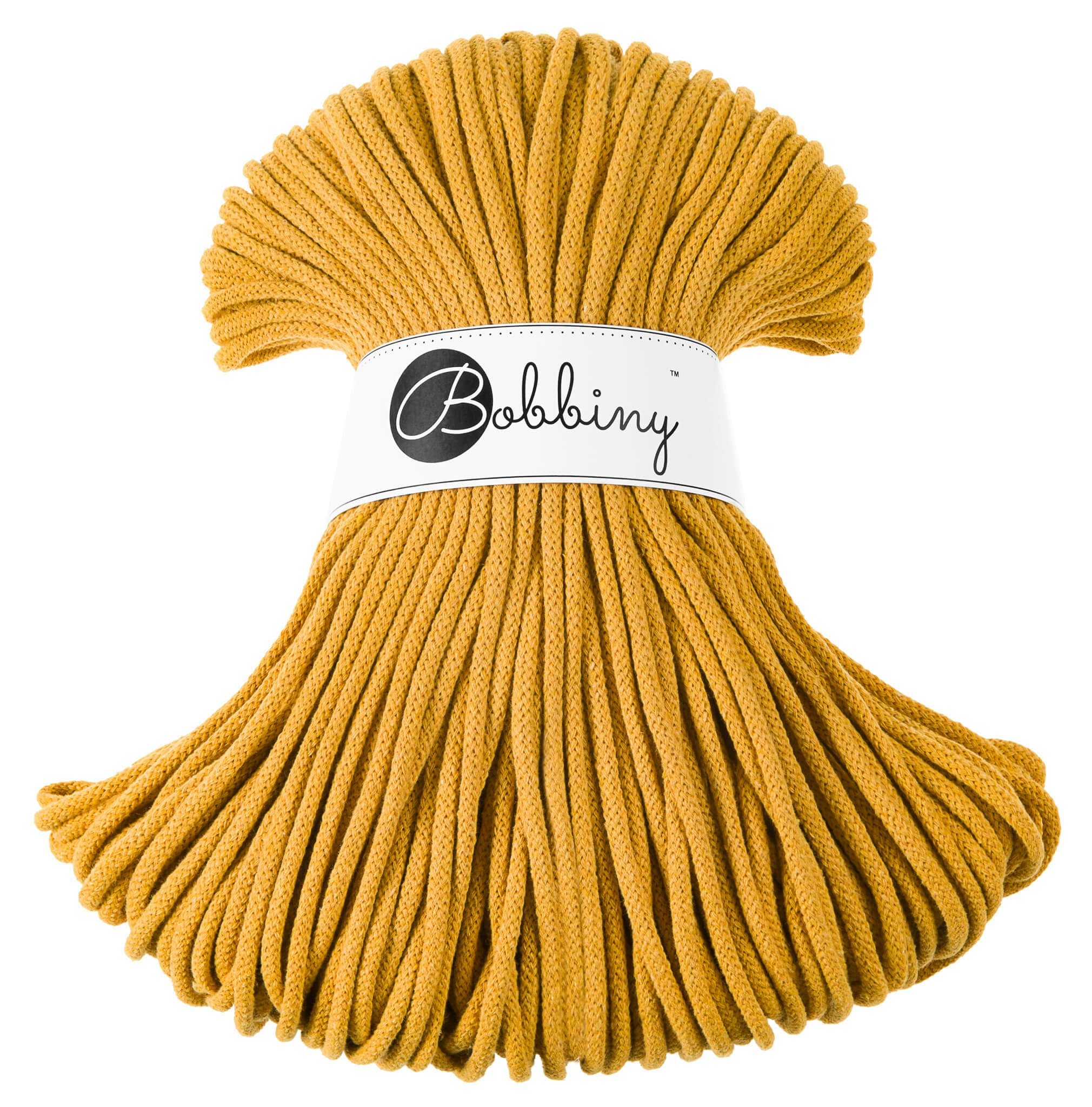 Bobbiny Braided Cord Premium 5 mm - flätat bomullsgarn