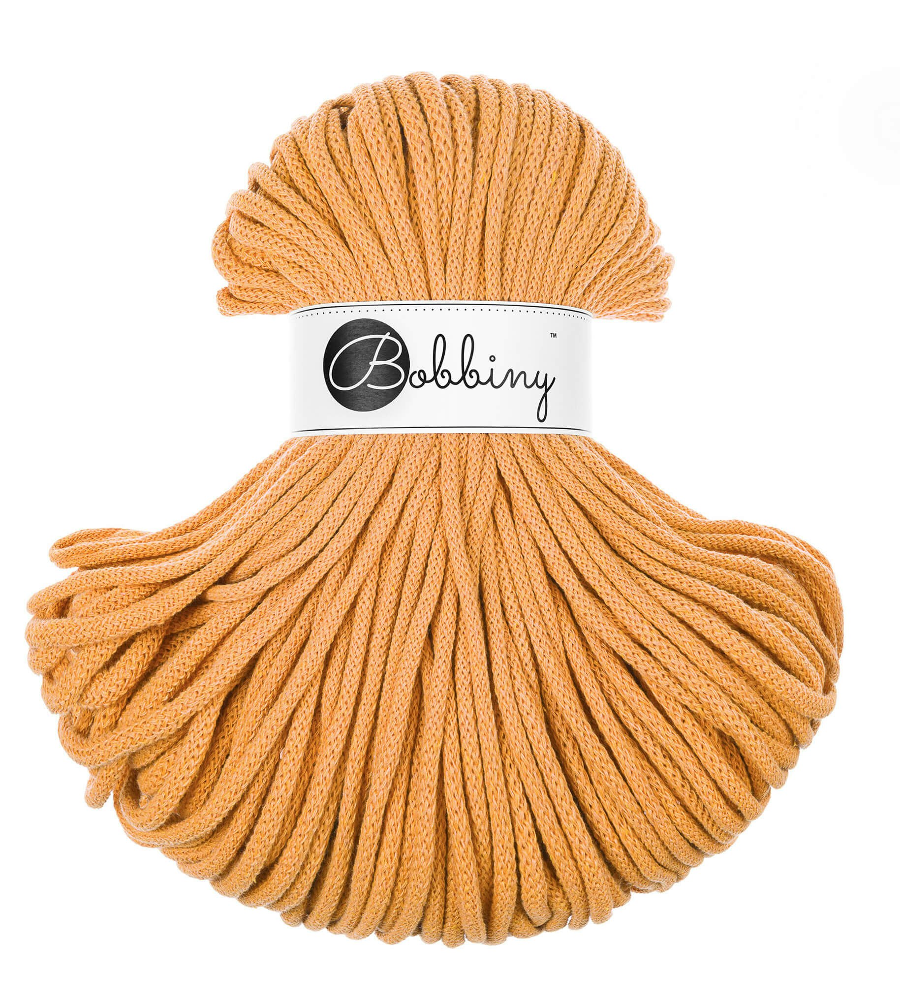 Bobbiny Braided Cord Premium 5 mm - flätat bomullsgarn