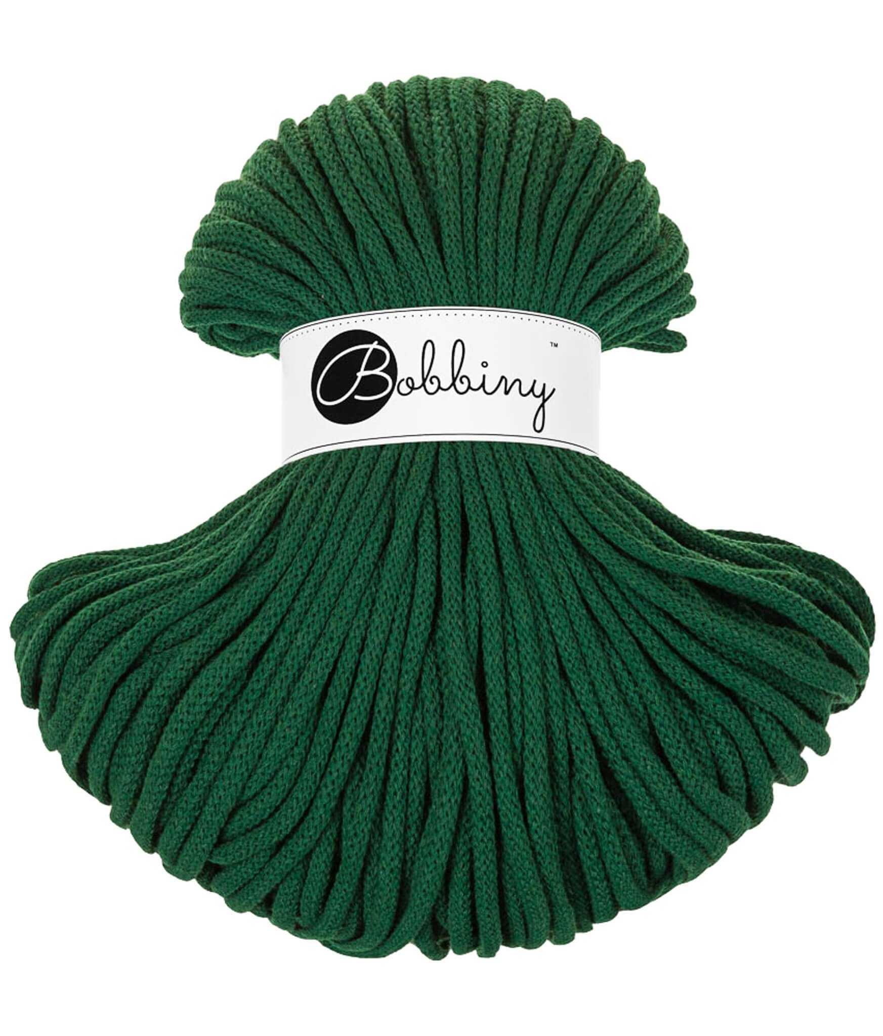Bobbiny Braided Cord Premium 5 mm - flätat bomullsgarn