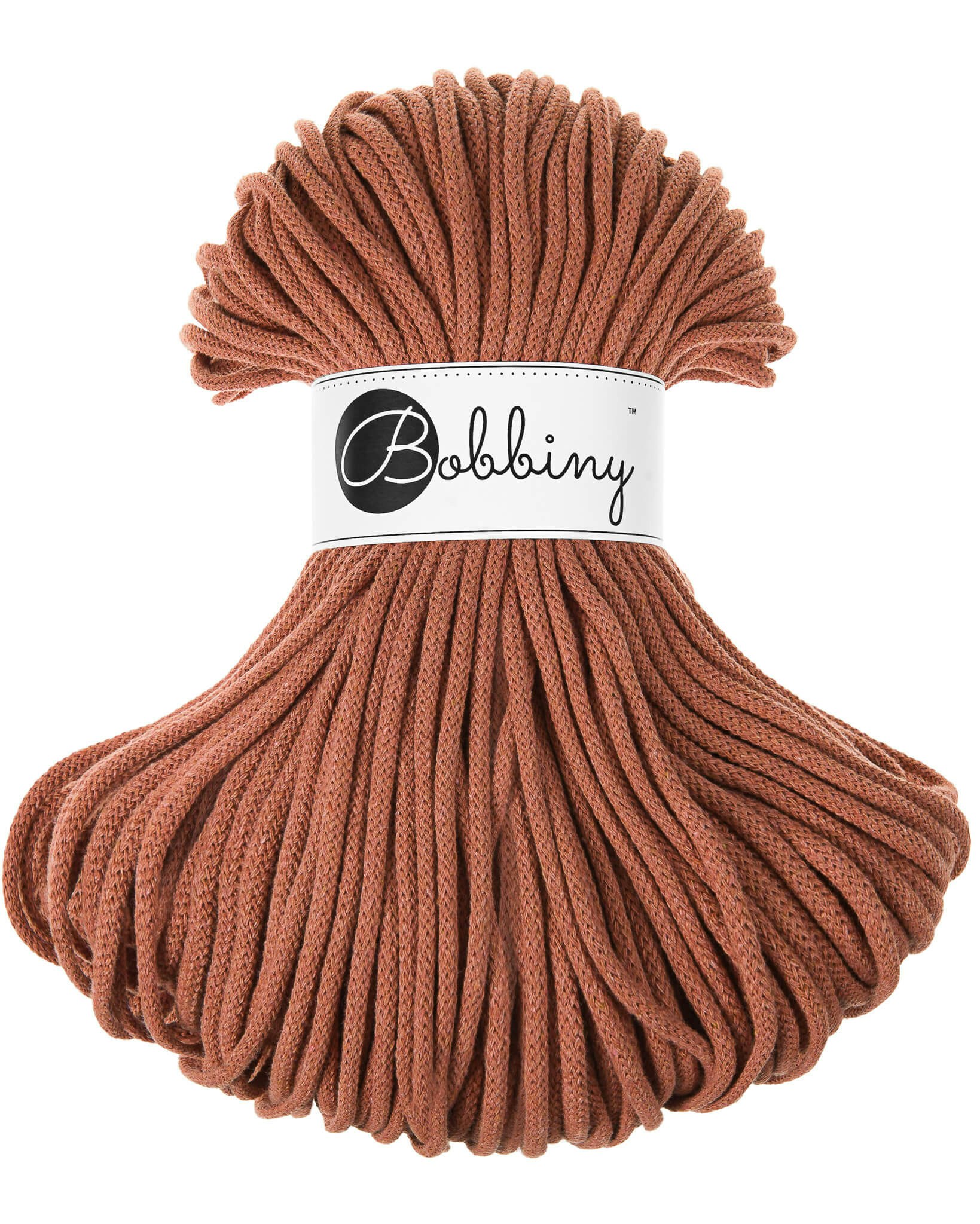 Bobbiny Braided Cord Premium 5 mm - flätat bomullsgarn
