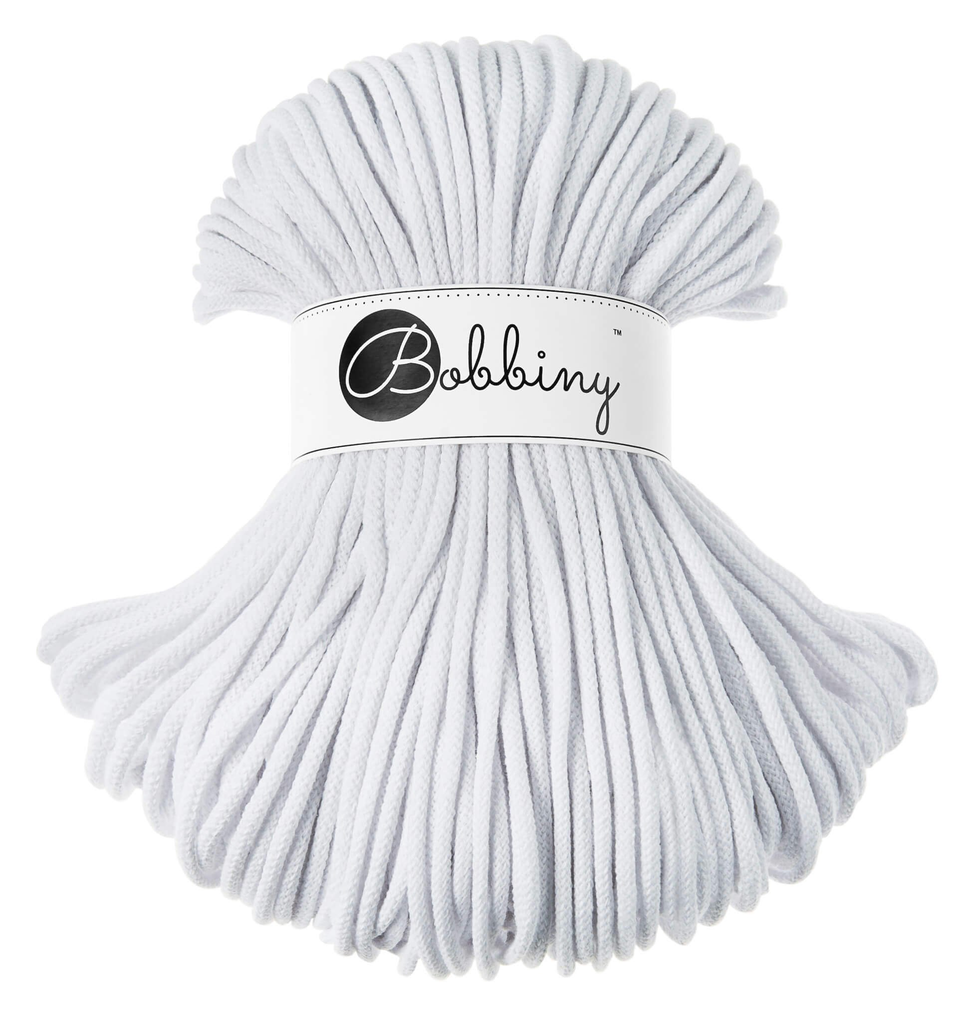 Bobbiny Braided Cord Premium 5 mm - flätat bomullsgarn