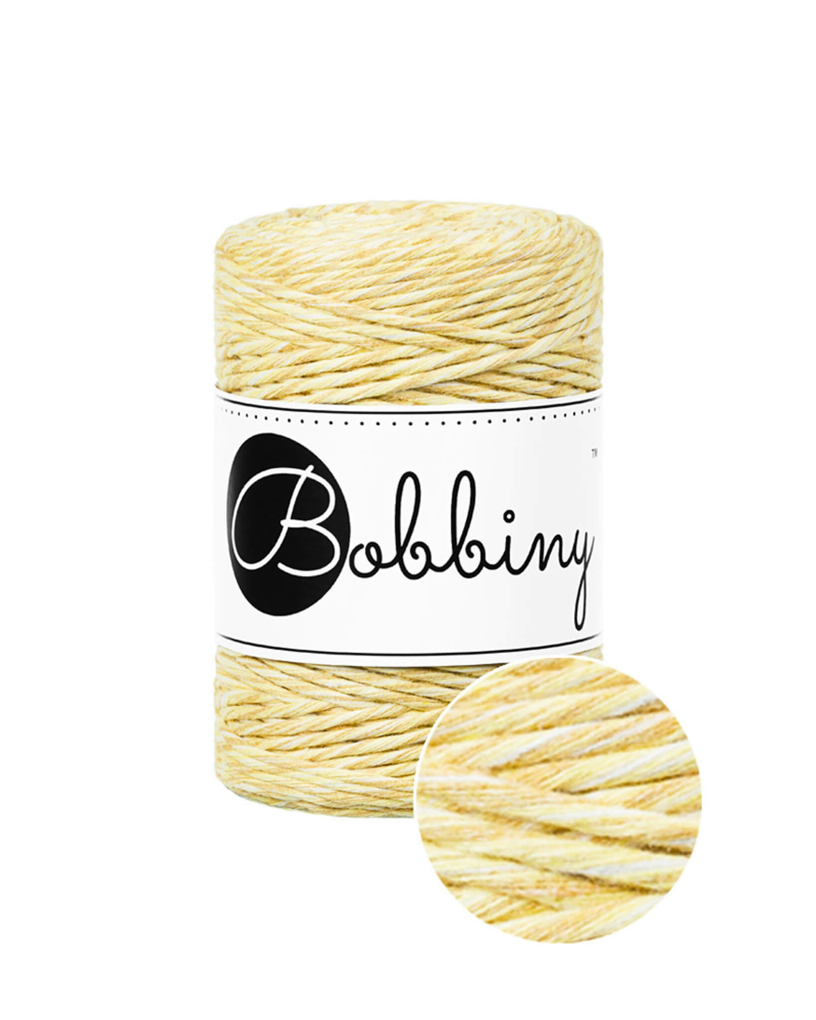 Bobbiny Single Twist Macrame Cord Baby 1.5 mm - enkeltvinnat makramégarn