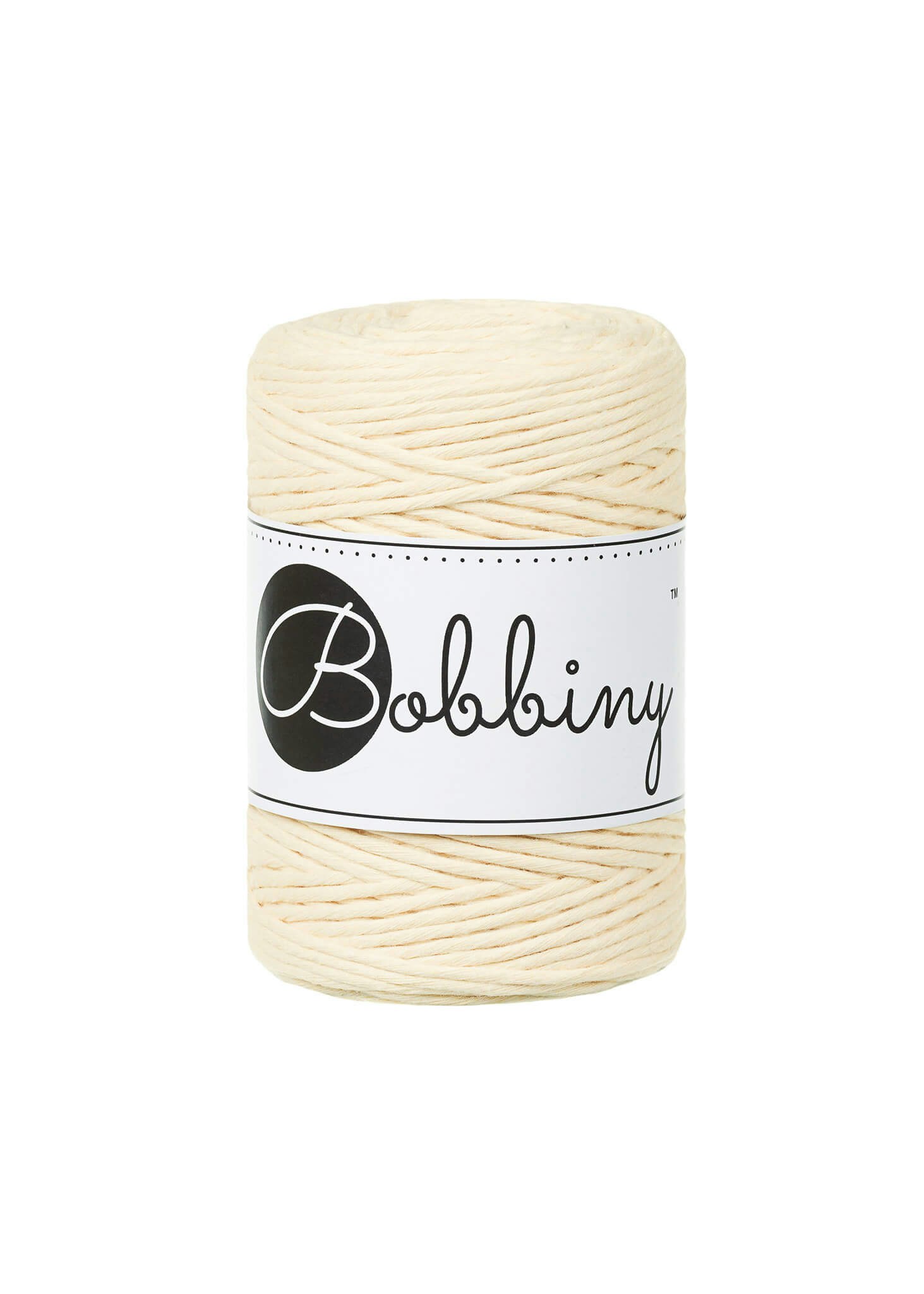 Bobbiny Single Twist Macrame Cord Baby 1.5 mm - enkeltvinnat makramégarn
