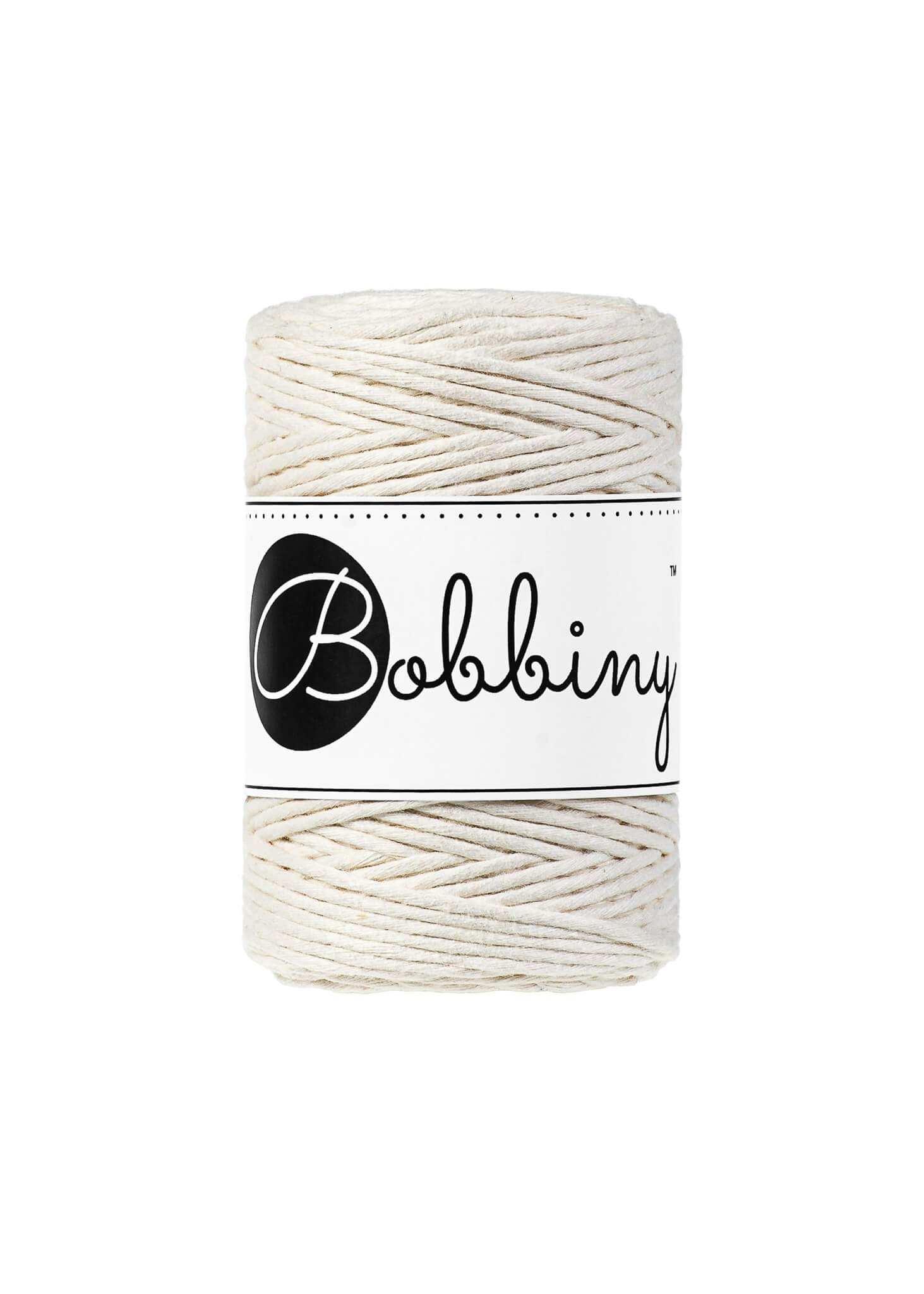 Bobbiny Single Twist Macrame Cord Baby 1.5 mm - enkeltvinnat makramégarn