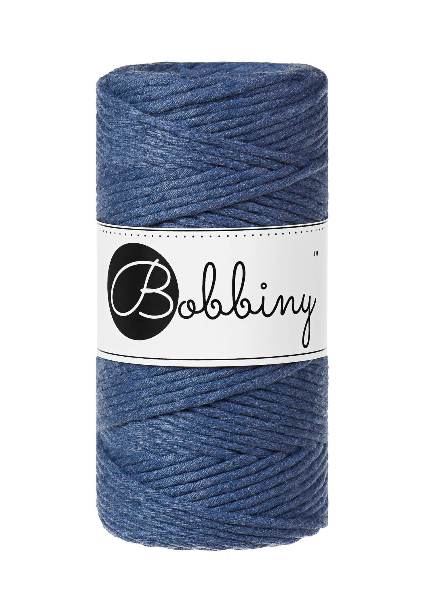 Bobbiny Single Twist Macrame Cord Regular 3 mm - enkeltvinnat makramégarn