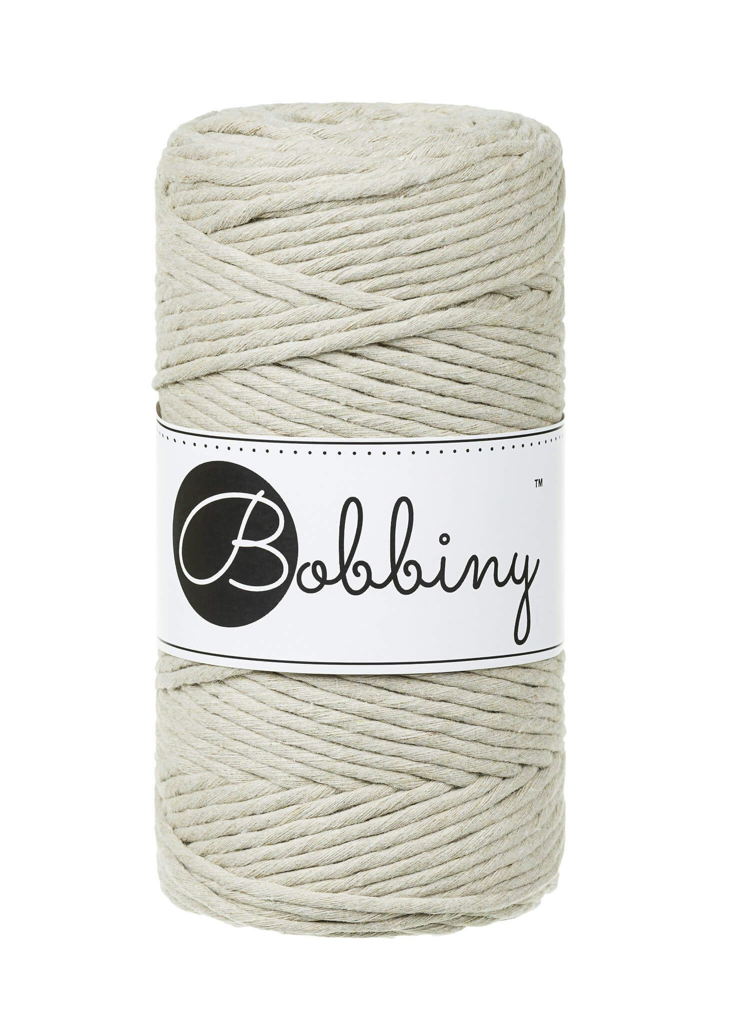 Bobbiny Single Twist Macrame Cord Regular 3 mm - enkeltvinnat makramégarn