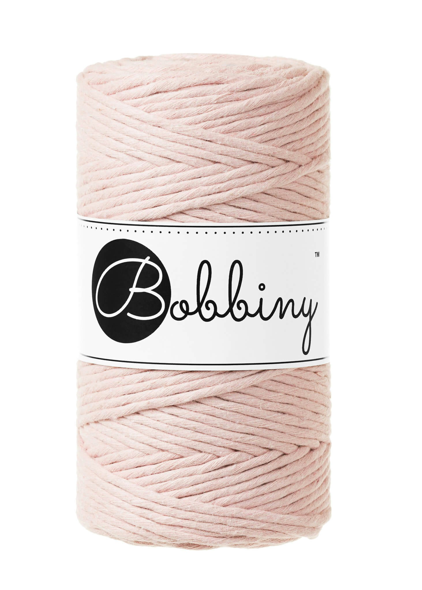 Bobbiny Single Twist Macrame Cord Regular 3 mm - enkeltvinnat makramégarn