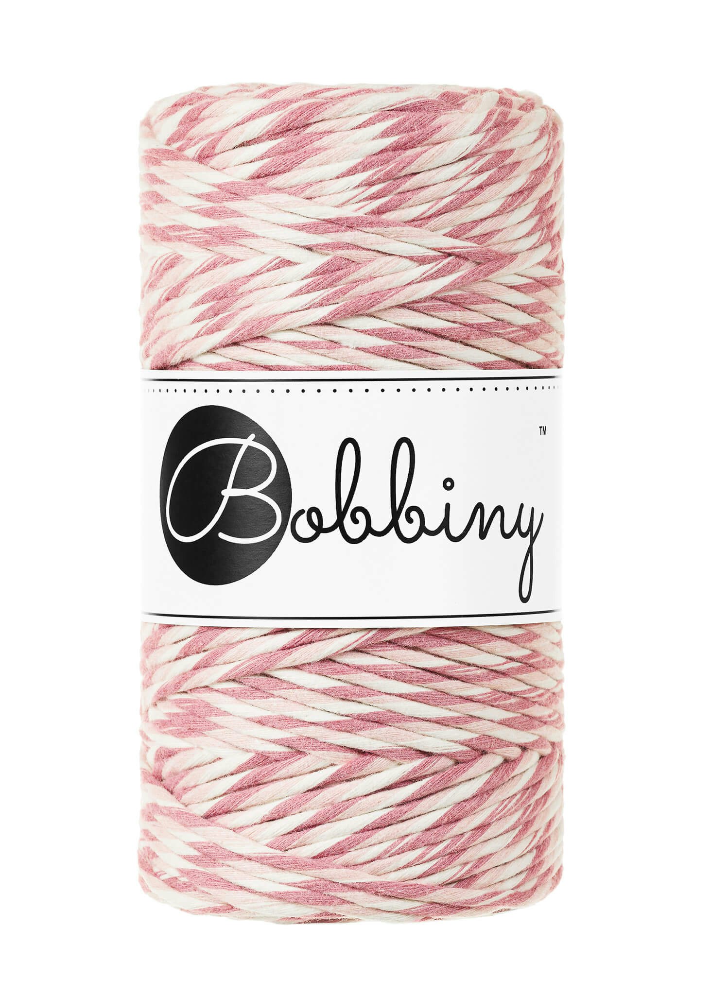 Bobbiny Single Twist Macrame Cord Regular 3 mm - enkeltvinnat makramégarn
