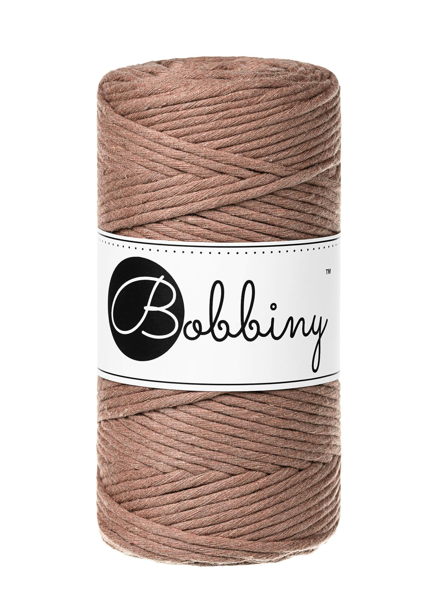 Bobbiny Single Twist Macrame Cord Regular 3 mm - enkeltvinnat makramégarn