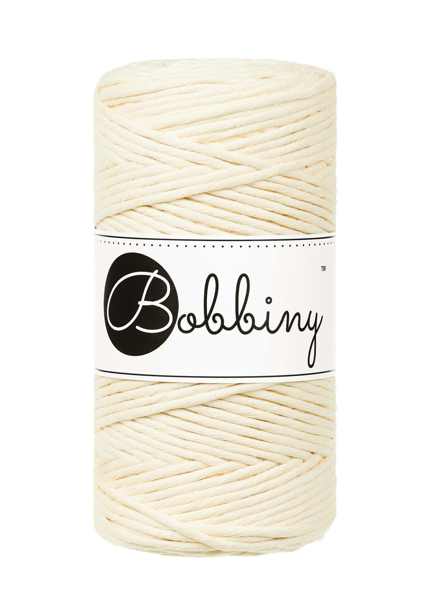 Bobbiny Single Twist Macrame Cord Regular 3 mm - enkeltvinnat makramégarn