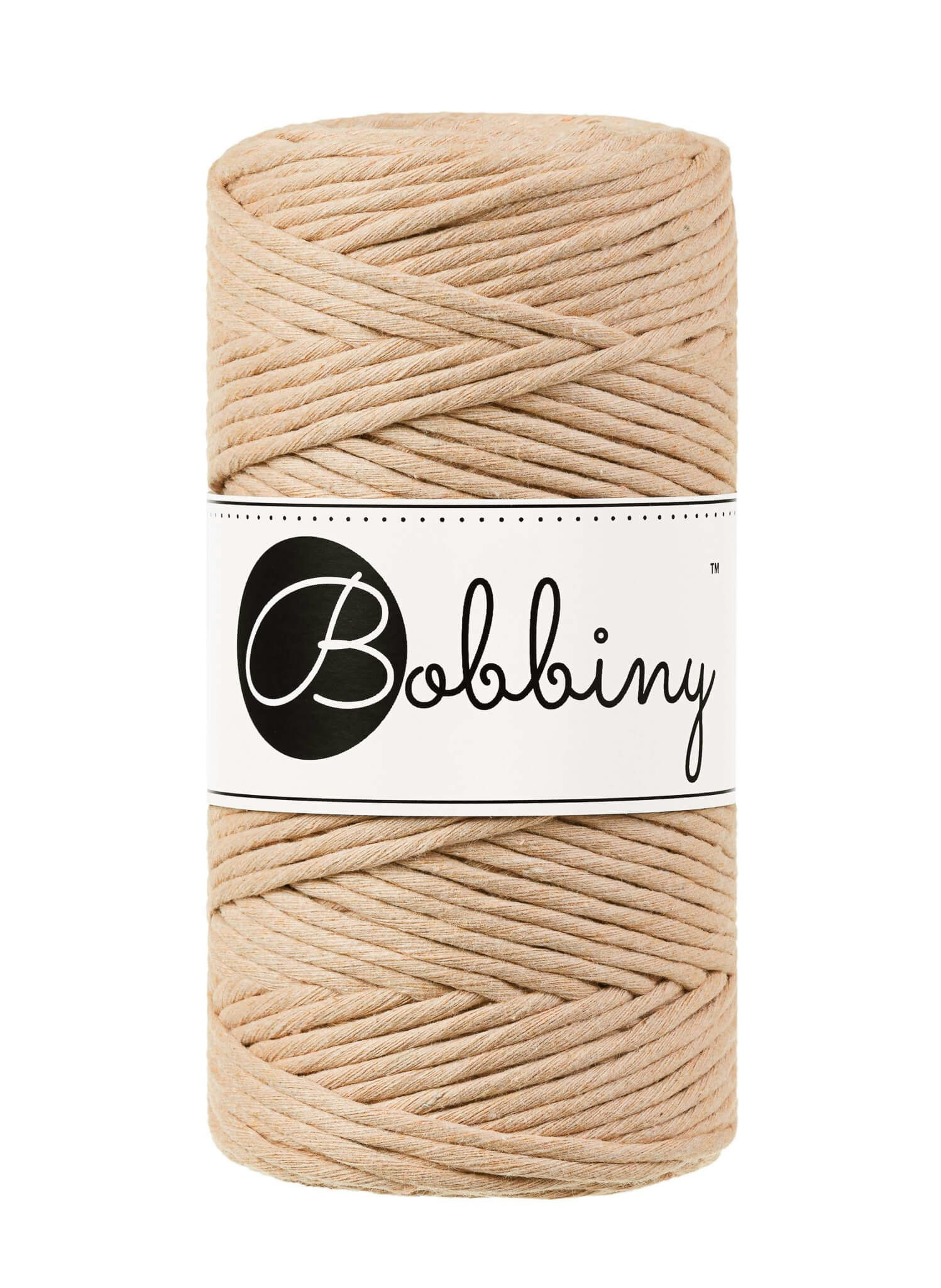 Bobbiny Single Twist Macrame Cord Regular 3 mm - enkeltvinnat makramégarn