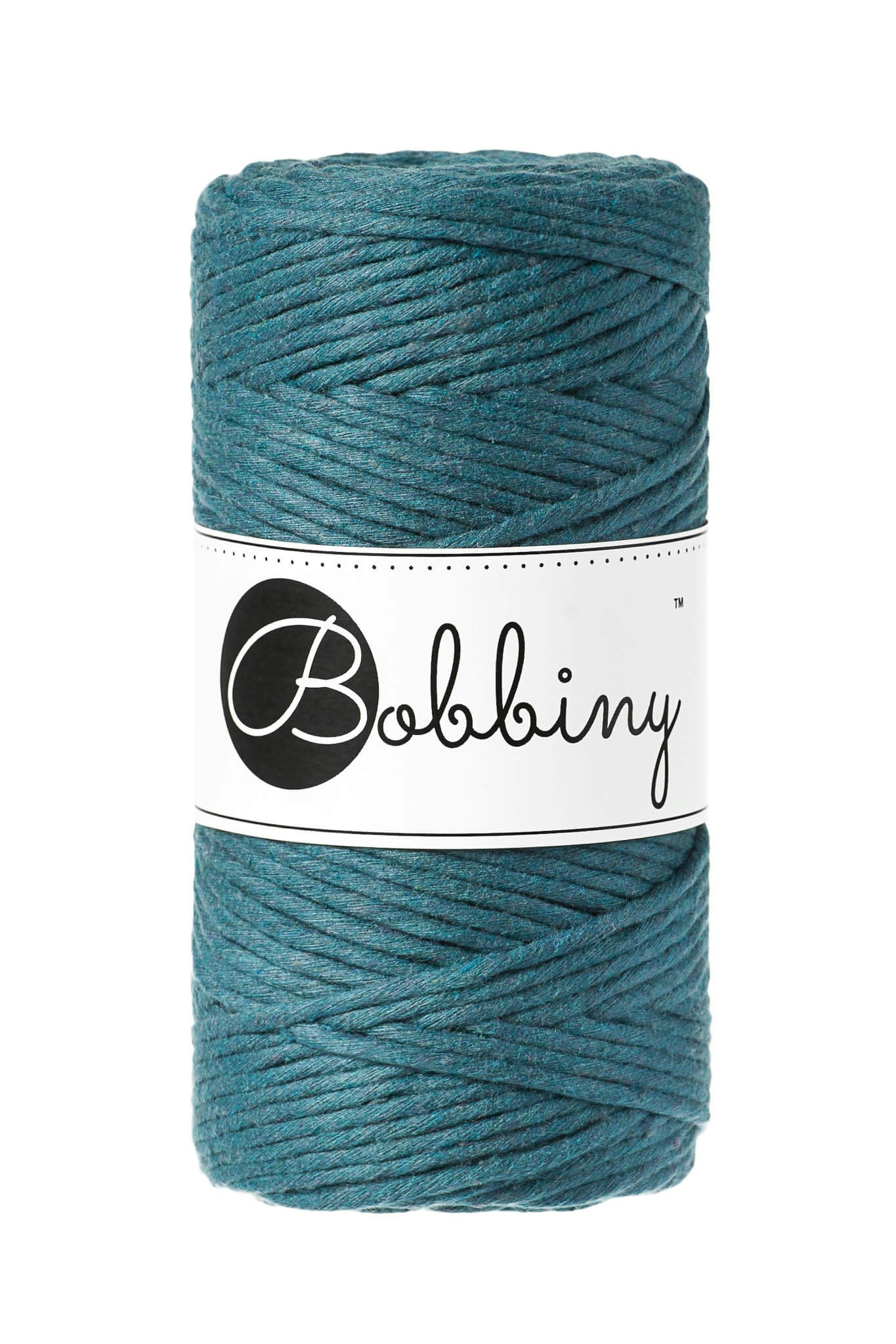 Bobbiny Single Twist Macrame Cord Regular 3 mm - enkeltvinnat makramégarn