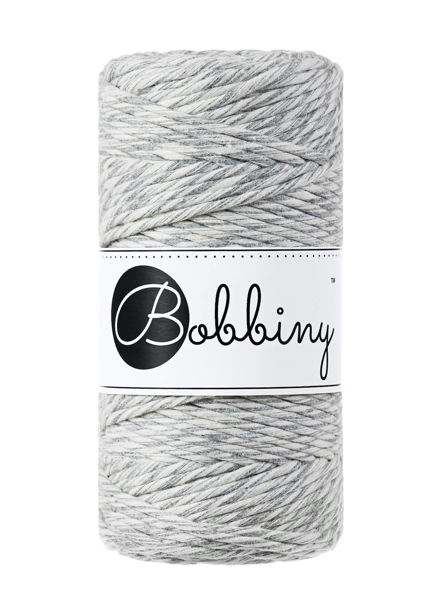 Bobbiny Single Twist Macrame Cord Regular 3 mm - enkeltvinnat makramégarn