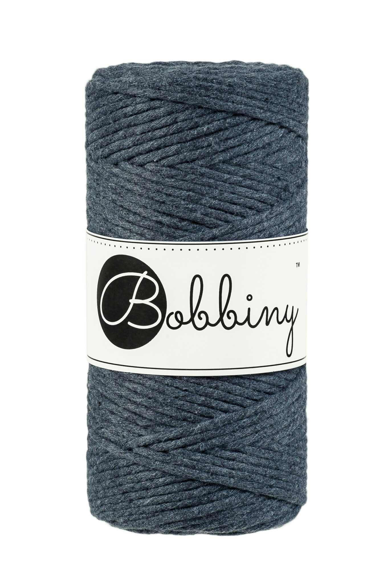 Bobbiny Single Twist Macrame Cord Regular 3 mm - enkeltvinnat makramégarn