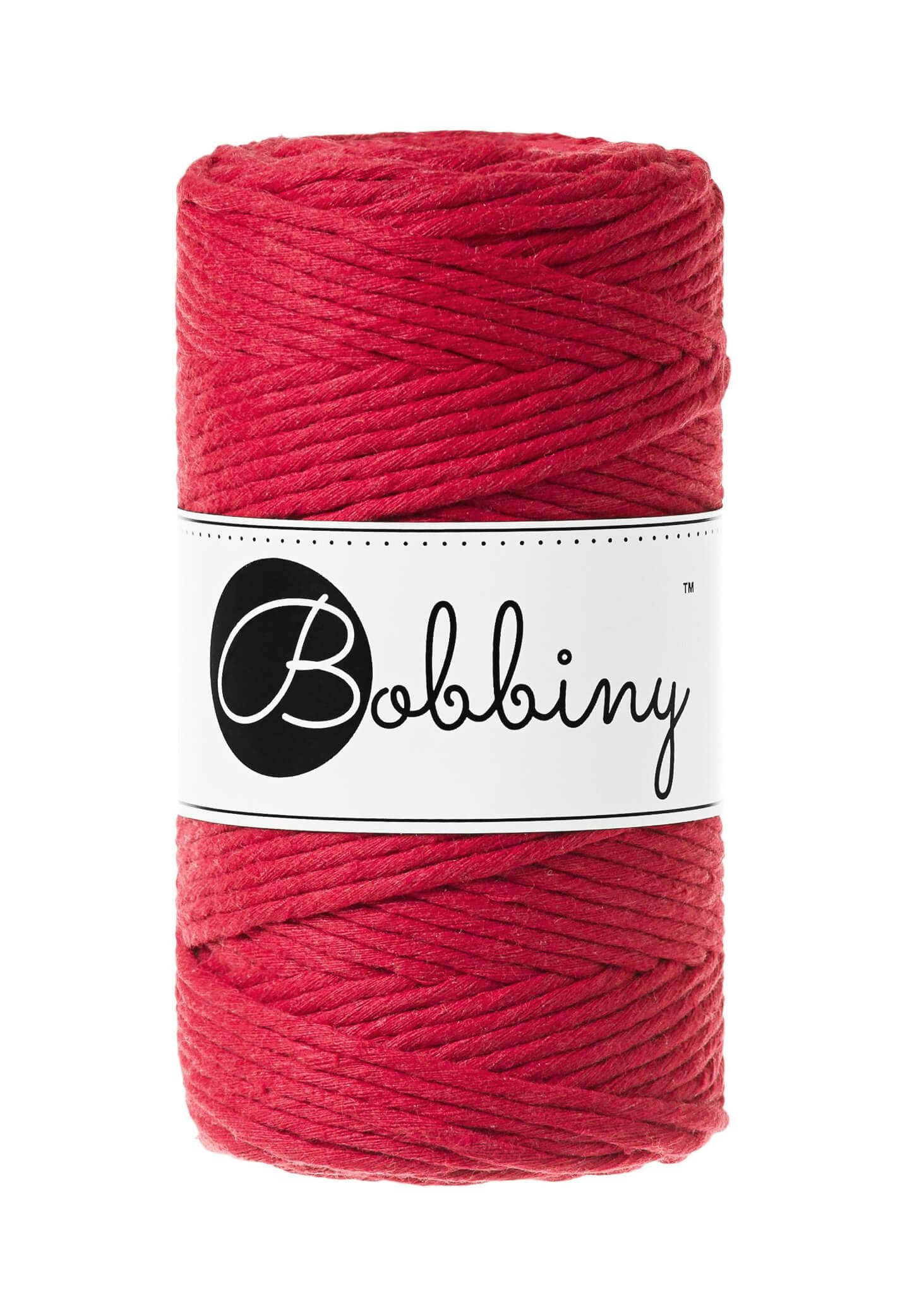 Bobbiny Single Twist Macrame Cord Regular 3 mm - enkeltvinnat makramégarn