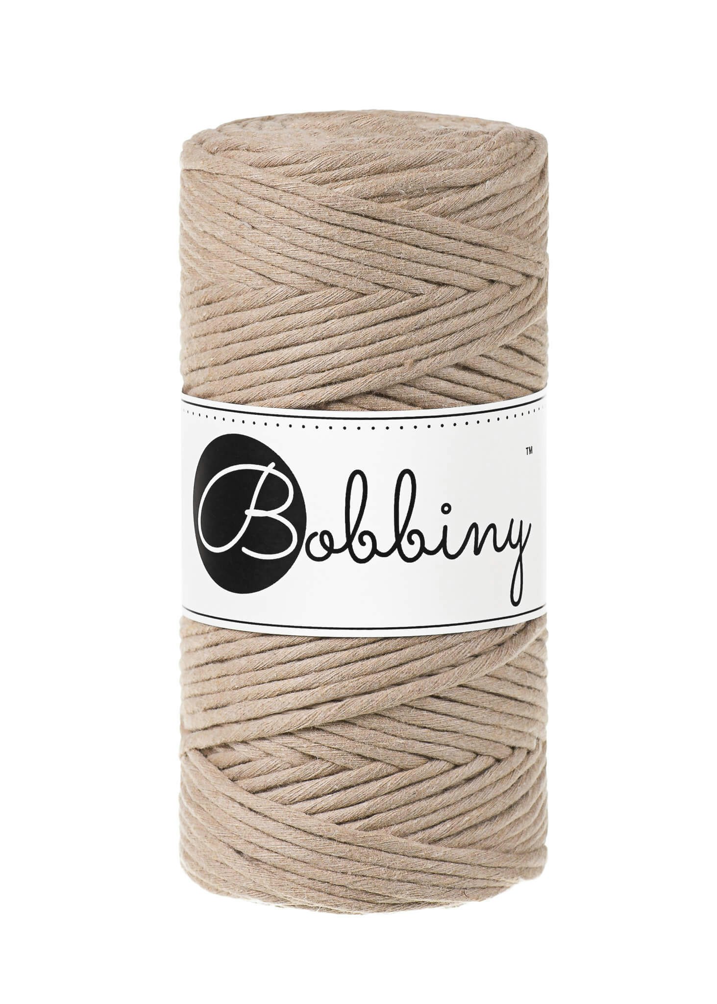 Bobbiny Single Twist Macrame Cord Regular 3 mm - enkeltvinnat makramégarn