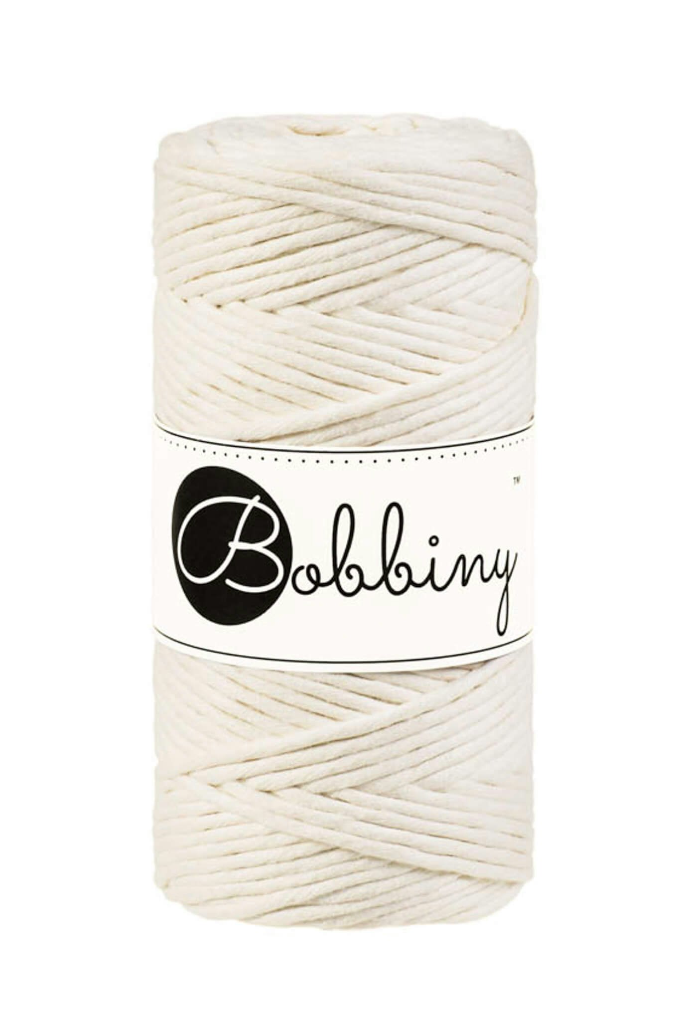 Bobbiny Single Twist Macrame Cord Regular 3 mm - enkeltvinnat makramégarn