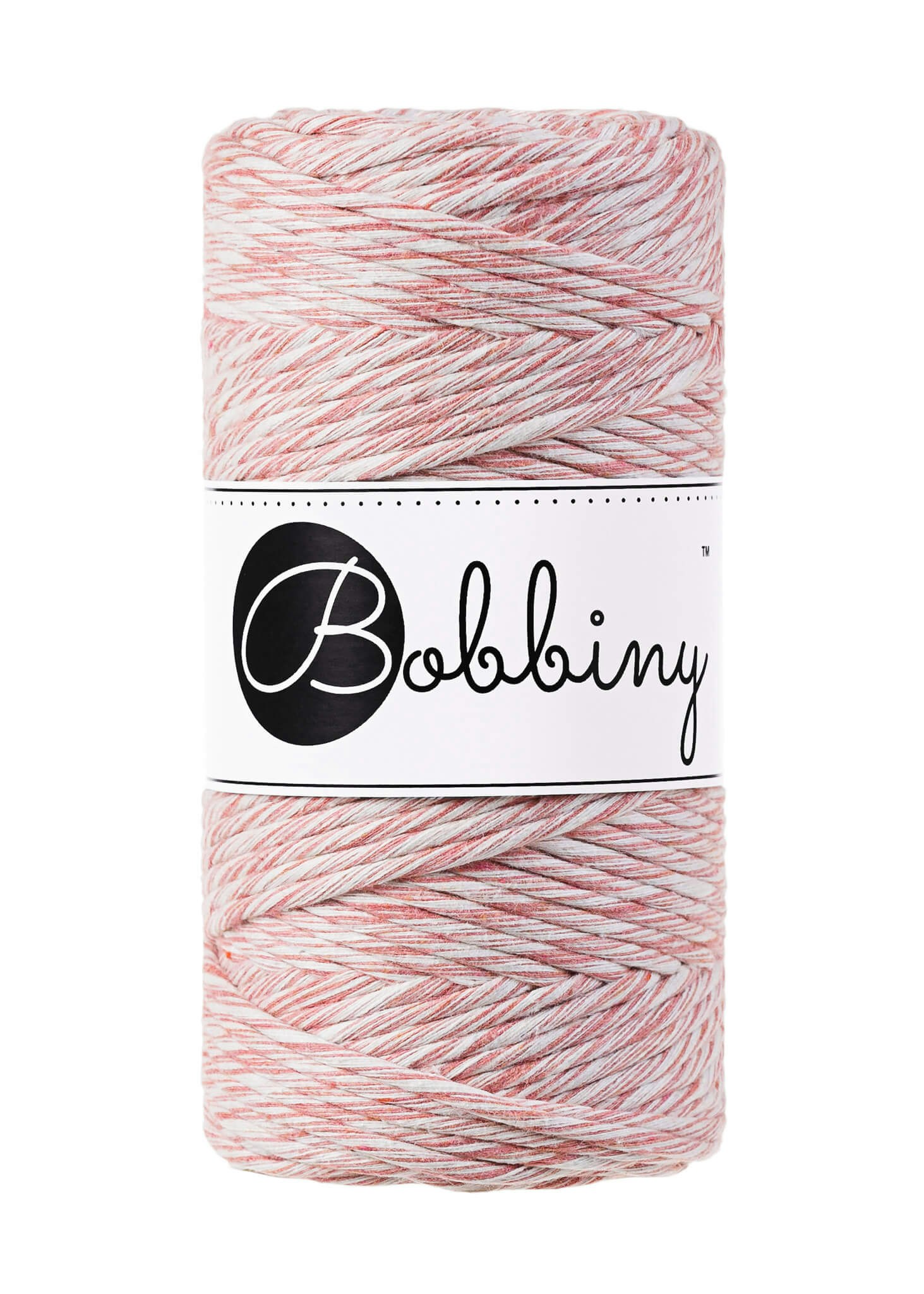 Bobbiny Single Twist Macrame Cord Regular 3 mm - enkeltvinnat makramégarn