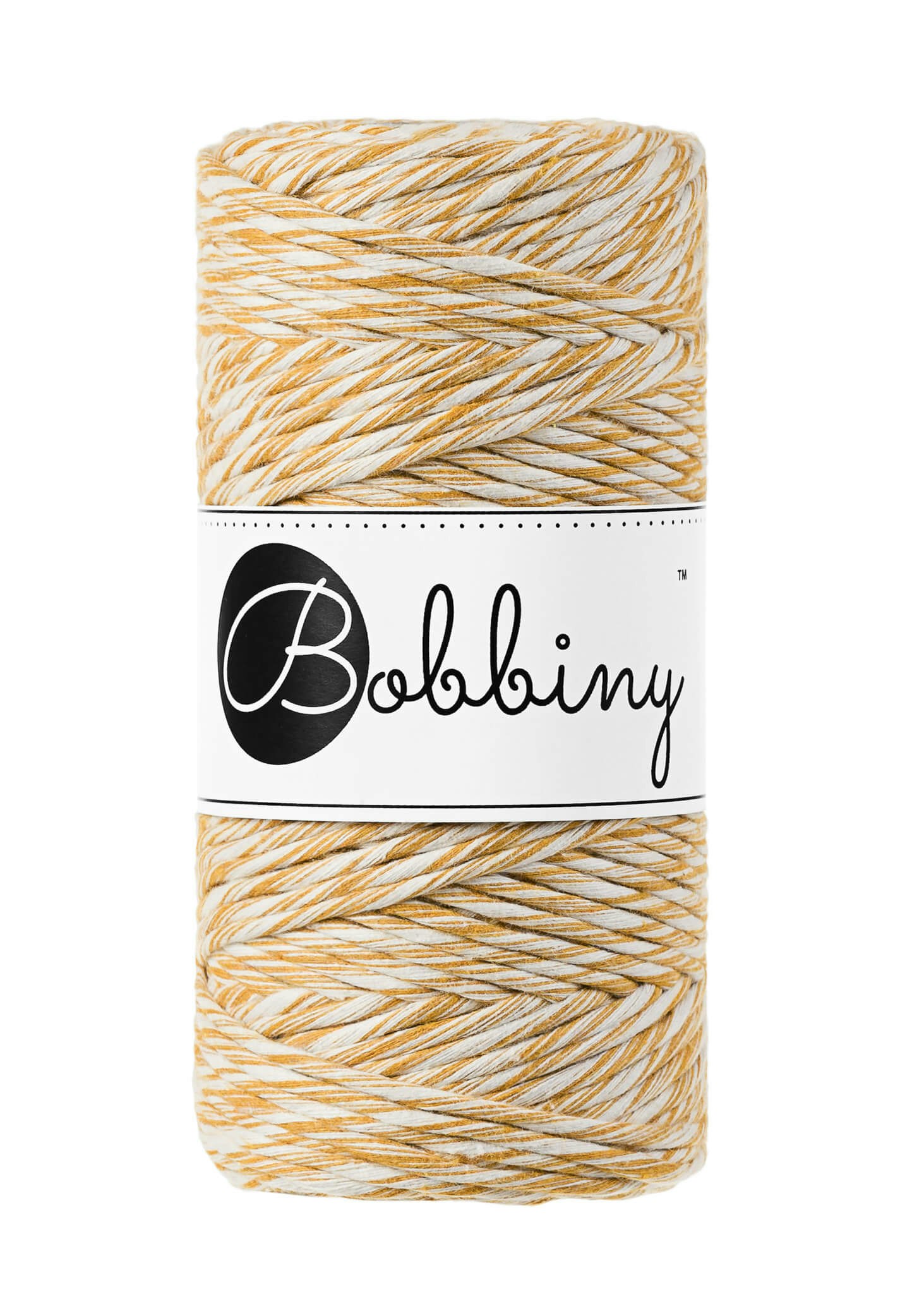 Bobbiny Single Twist Macrame Cord Regular 3 mm - enkeltvinnat makramégarn