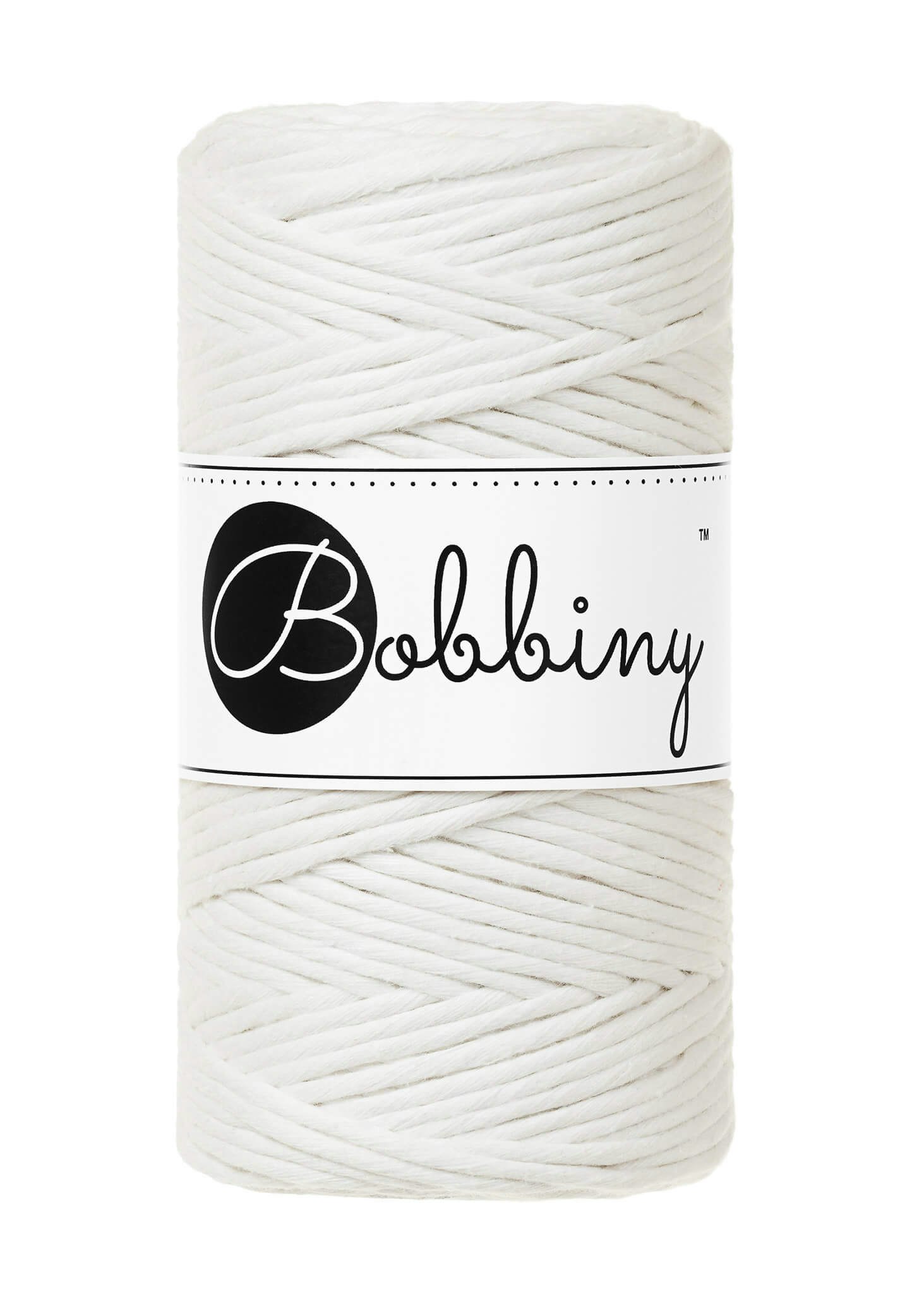 Bobbiny Single Twist Macrame Cord Regular 3 mm - enkeltvinnat makramégarn