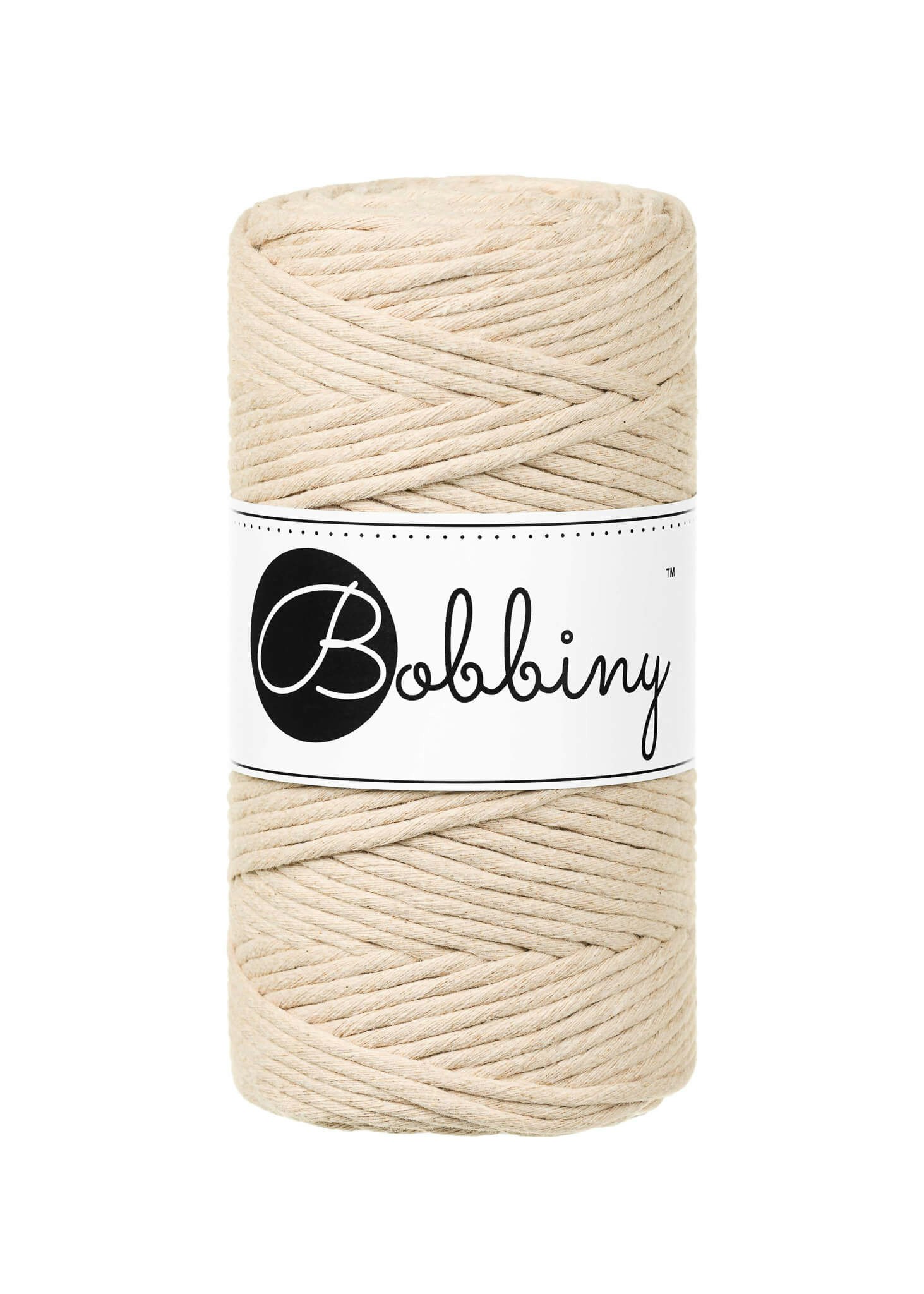 Bobbiny Single Twist Macrame Cord Regular 3 mm - enkeltvinnat makramégarn