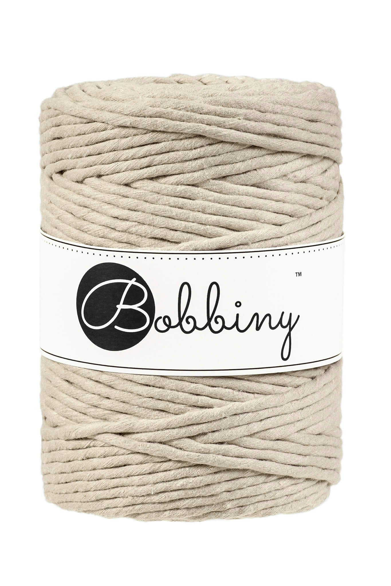 Bobbiny Single Twist Macrame Cord XXL 5 mm - enkeltvinnat makramégarn