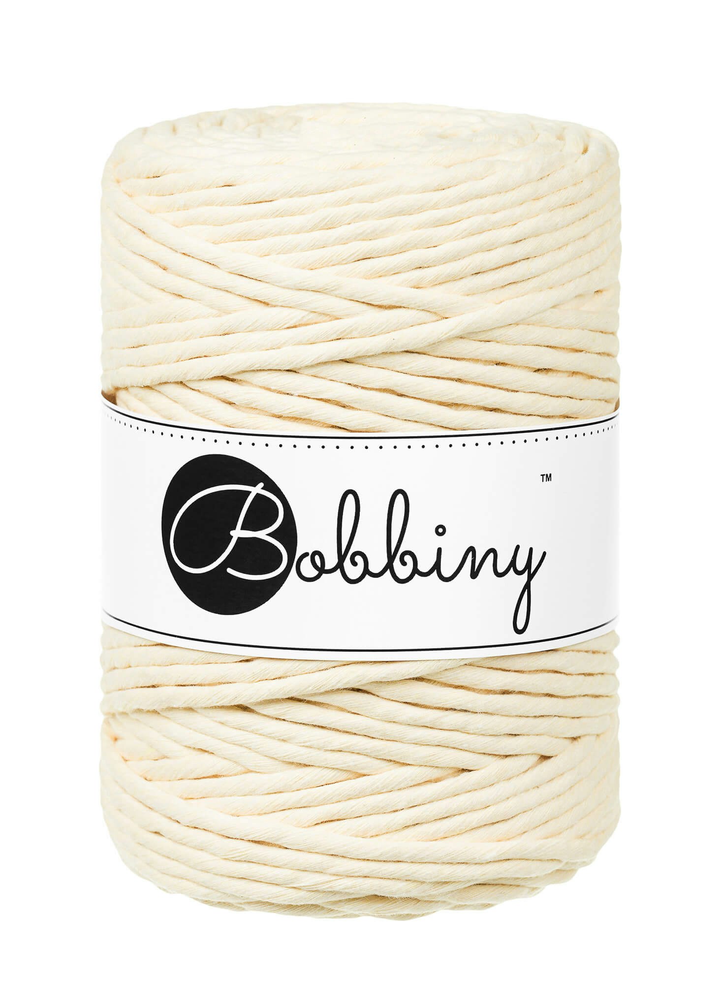 Bobbiny Single Twist Macrame Cord XXL 5 mm - enkeltvinnat makramégarn