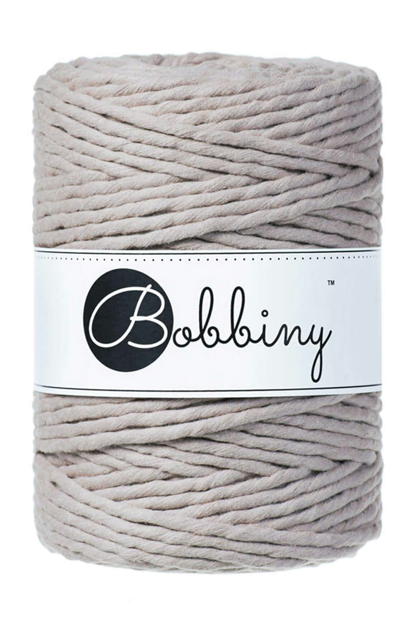 Bobbiny Single Twist Macrame Cord XXL 5 mm - enkeltvinnat makramégarn