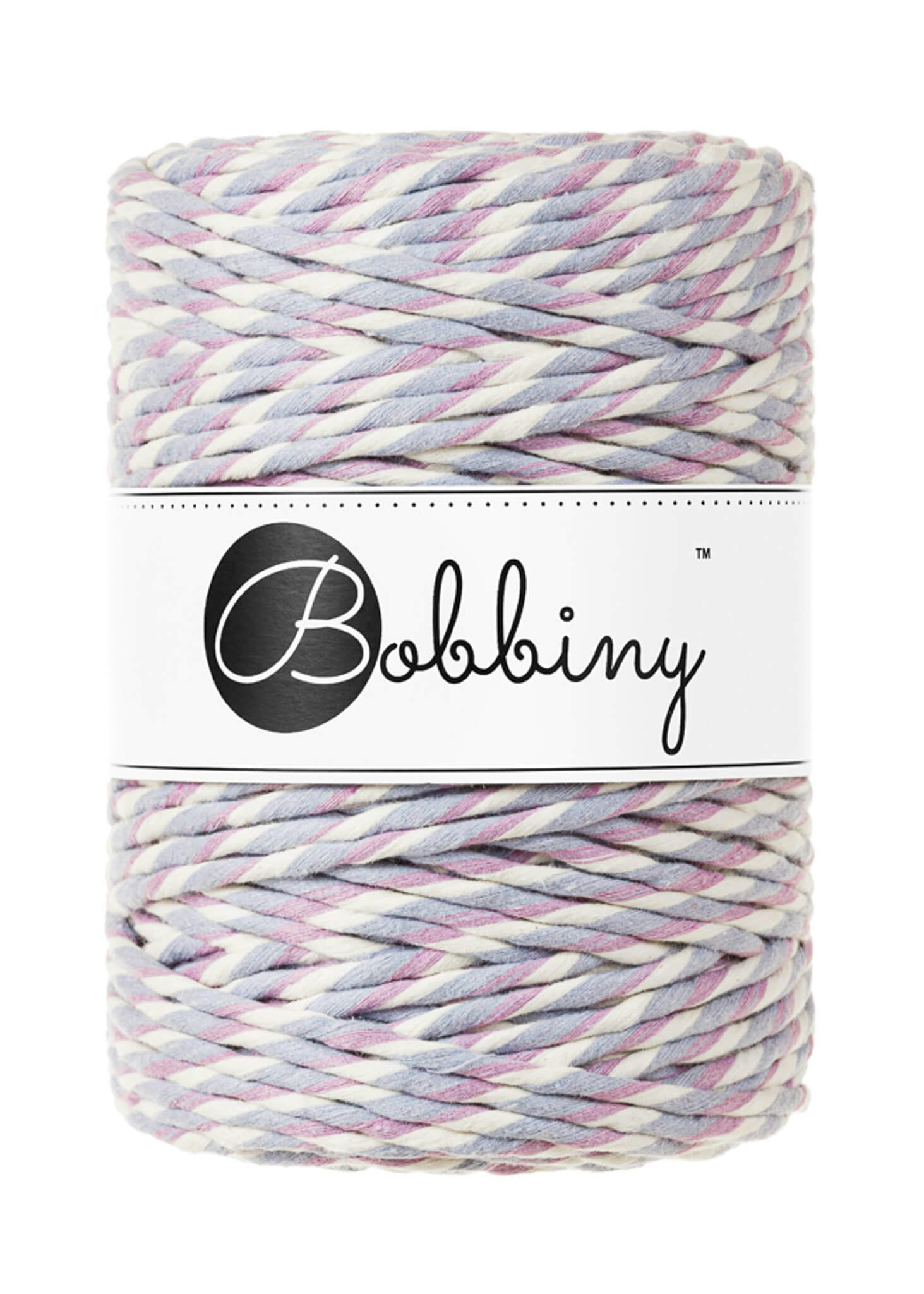 Bobbiny Single Twist Macrame Cord XXL 5 mm - enkeltvinnat makramégarn