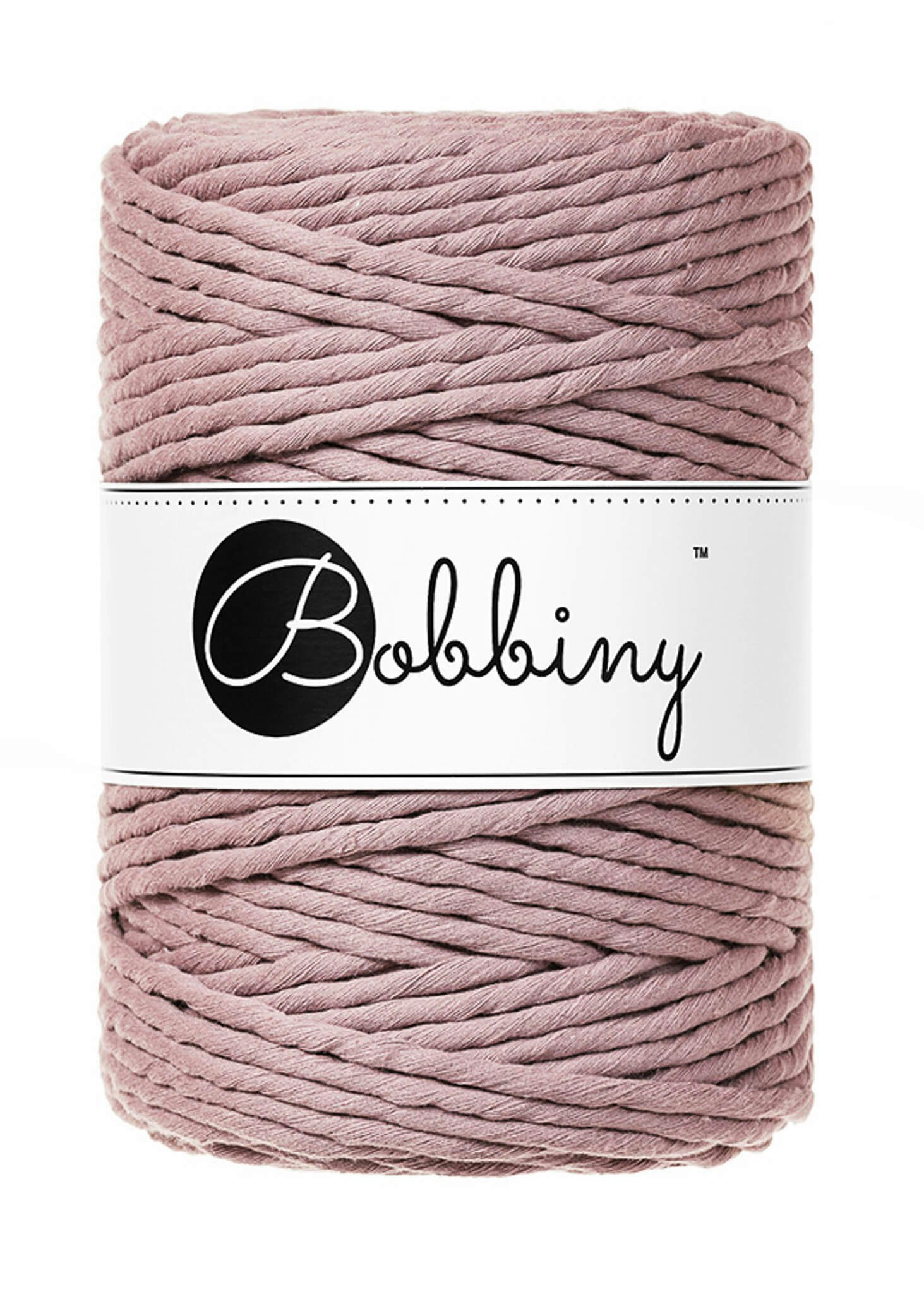 Bobbiny Single Twist Macrame Cord XXL 5 mm - enkeltvinnat makramégarn
