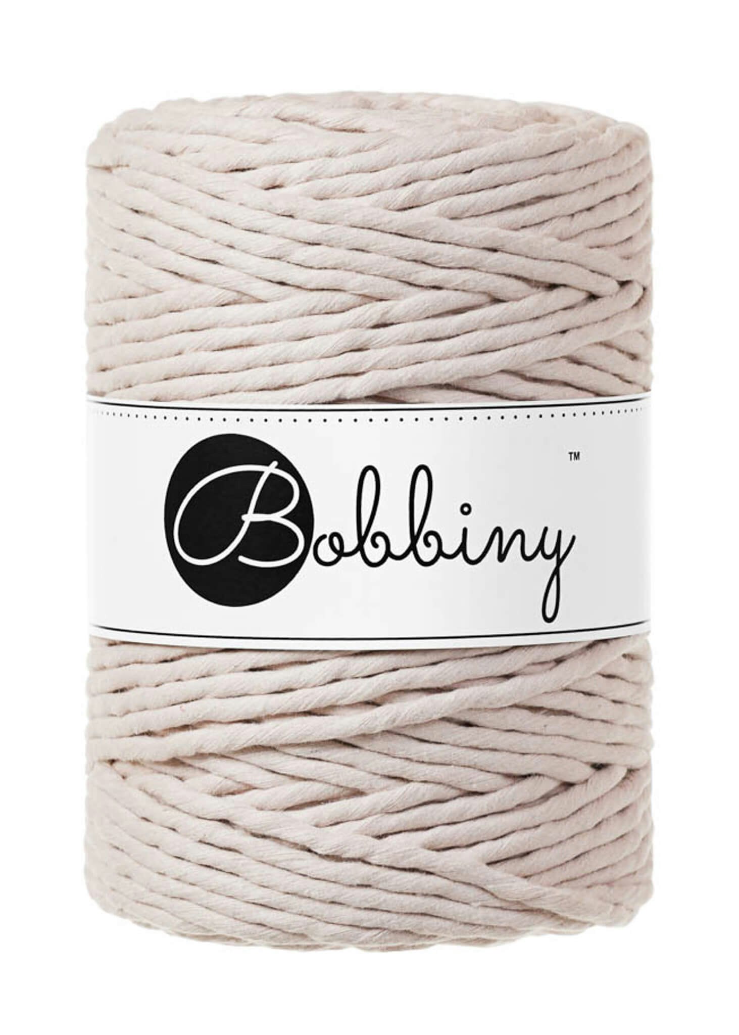 Bobbiny Single Twist Macrame Cord XXL 5 mm - enkeltvinnat makramégarn