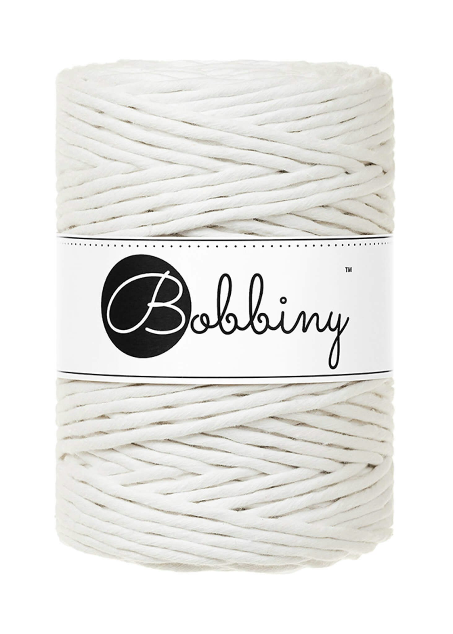 Bobbiny Single Twist Macrame Cord XXL 5 mm - enkeltvinnat makramégarn