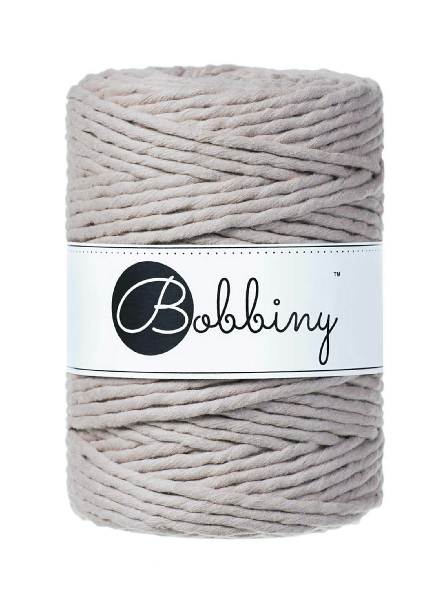 Bobbiny Single Twist Macrame Cord XXL 5 mm - enkeltvinnat makramégarn