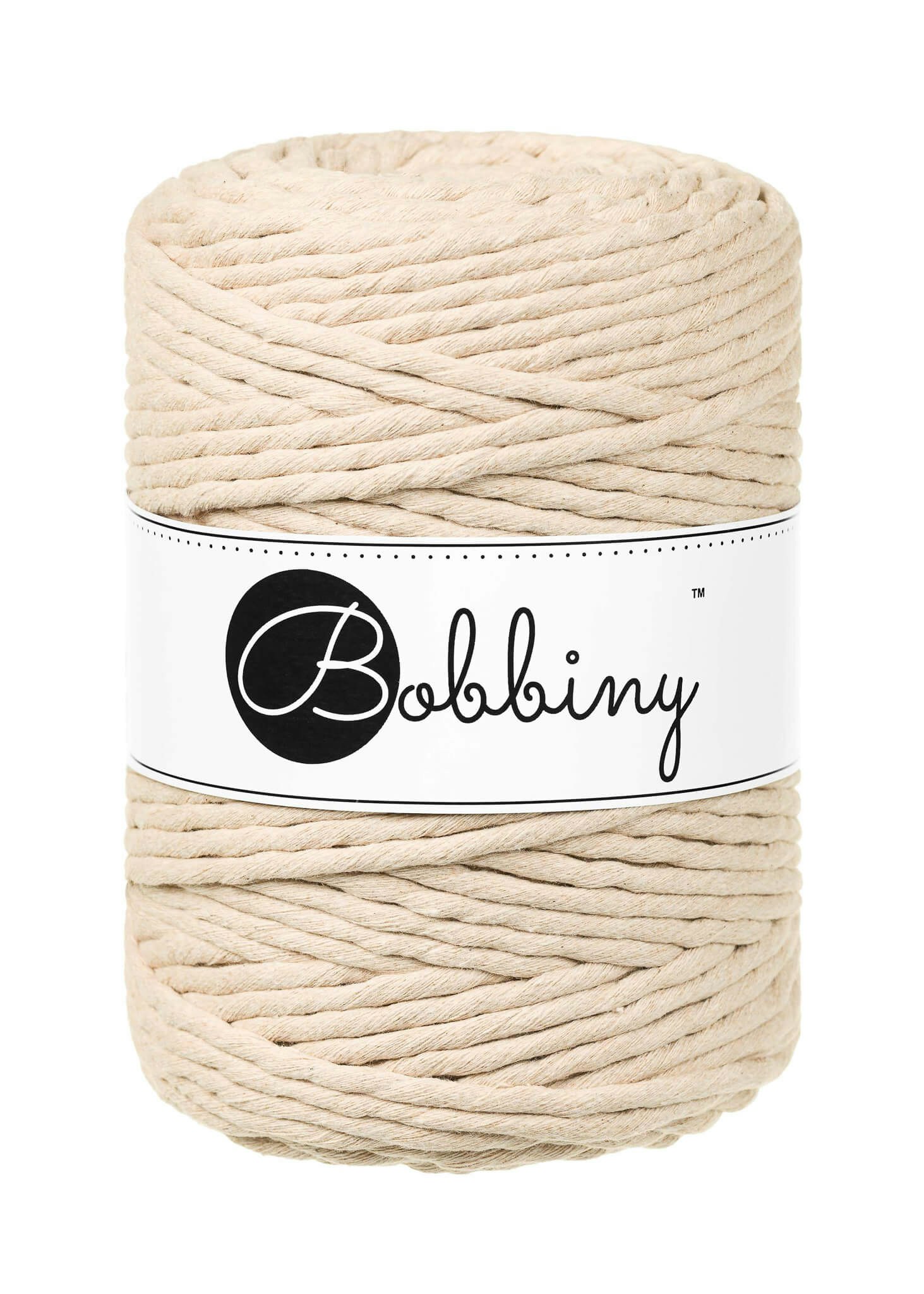 Bobbiny Single Twist Macrame Cord XXL 5 mm - enkeltvinnat makramégarn
