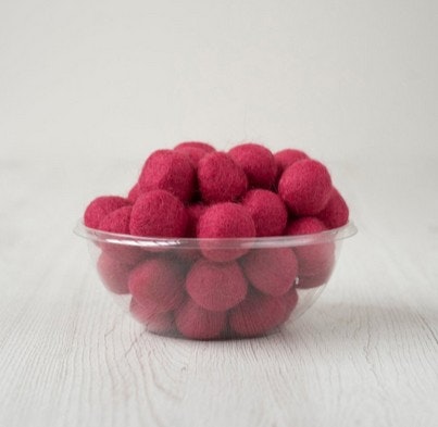 Ullbollar - 2 cm bollar i 100% ull