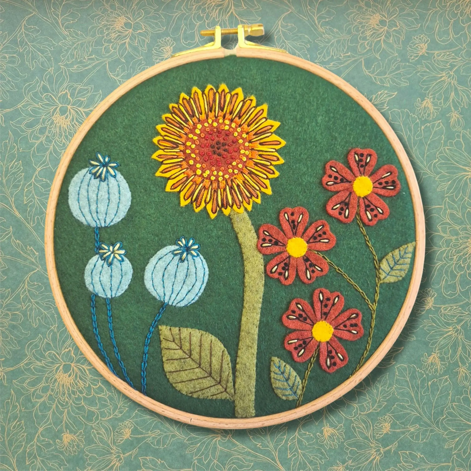 Corinne Lapierre - Botanical Felt Appliqué - kit för filtsömnad