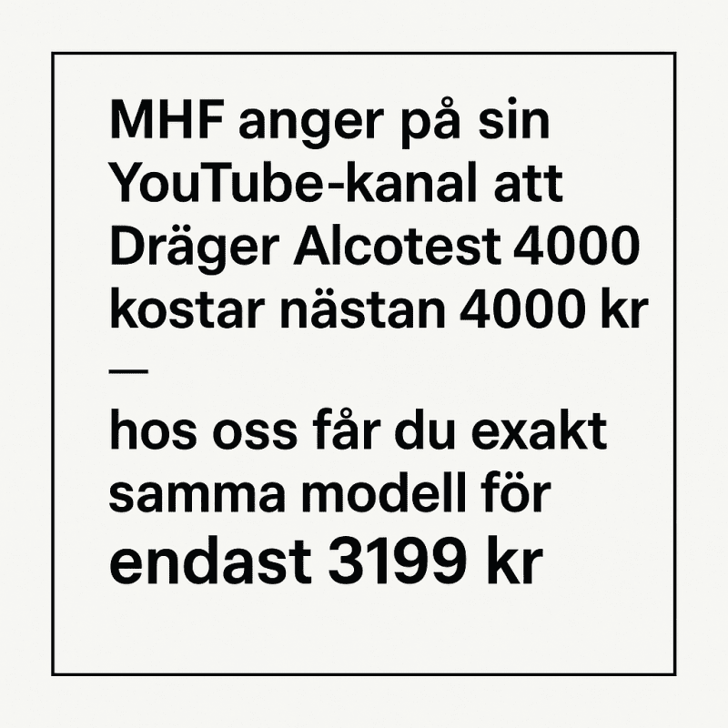 Flera alkomätare visar helt felaktiga resultat!