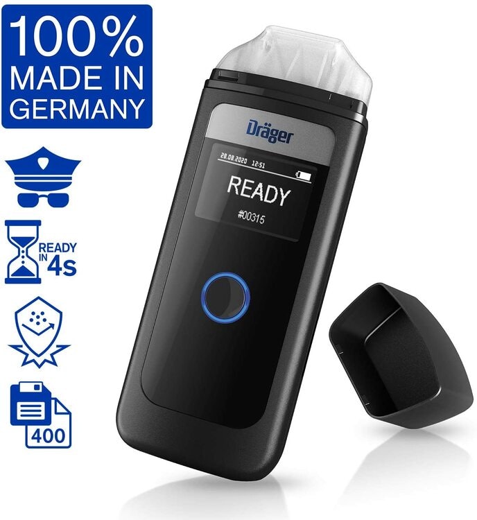 Dräger Alcotest® 4000 Premium inkl. förvaringsväska, förvaringpåse, 5 munstycken och initial kalibrering