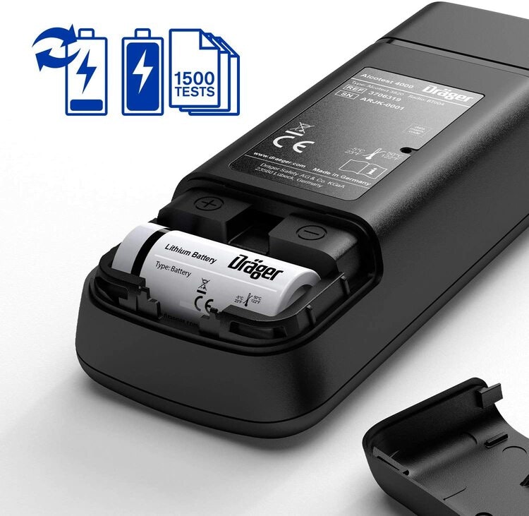 Dräger Alcotest® 4000 Premium inkl. förvaringsväska, förvaringpåse, 5 munstycken och initial kalibrering