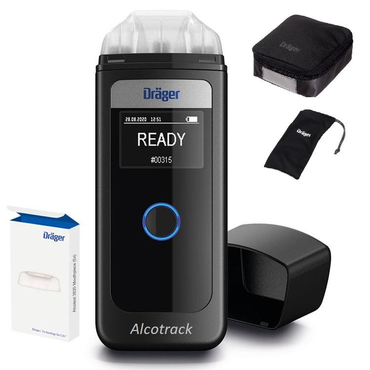Dräger Alcotest® 4000 Premium inkl. förvaringsväska, förvaringpåse, 5 munstycken och initial kalibrering