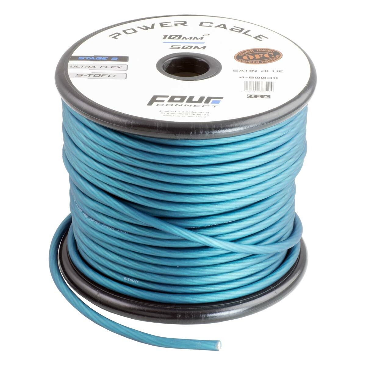 FOUR Connect 4-800311 STAGE3 10mm2 Satin Blue S-TOFC power cable