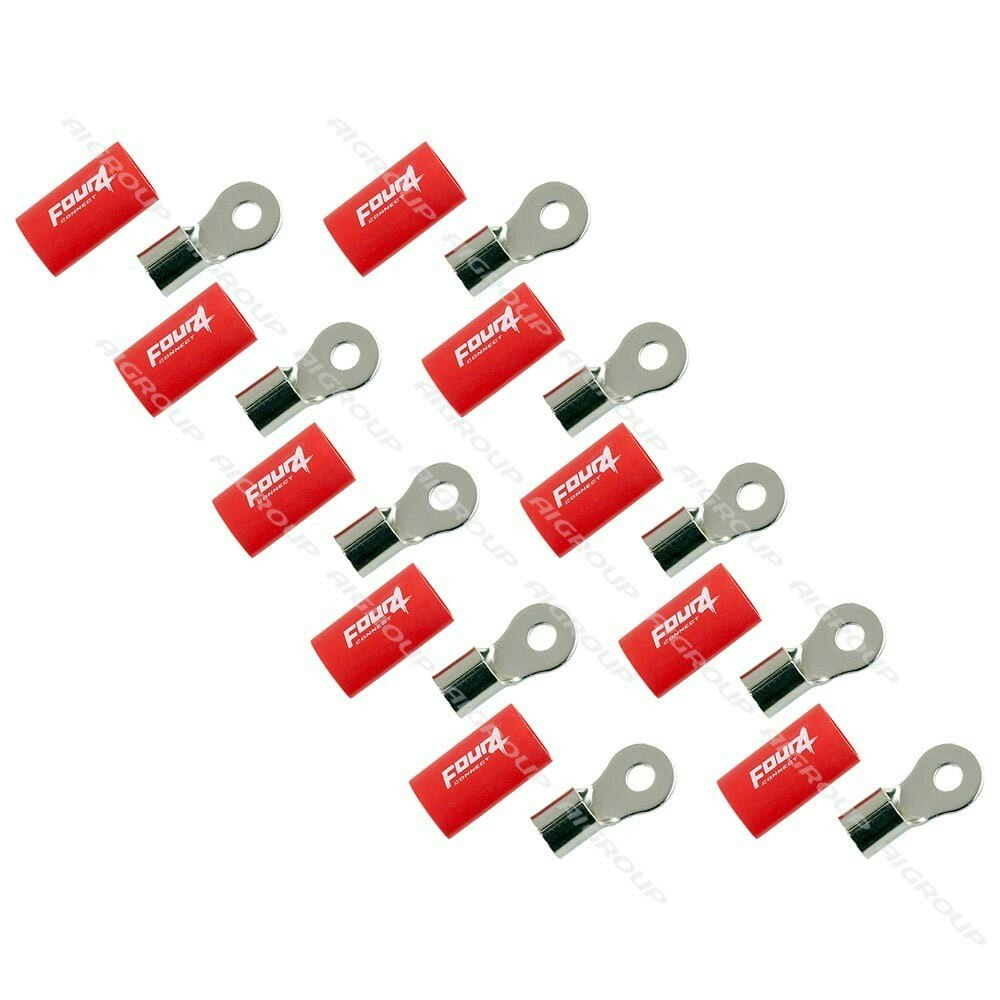 FOUR Connect 4-690934 M6 ring terminal 20mm², 10x red