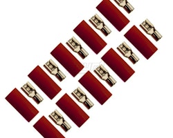 FOUR Connect 4-690743 flat connector 6.0mm², width 4.8mm, red, 10pcs