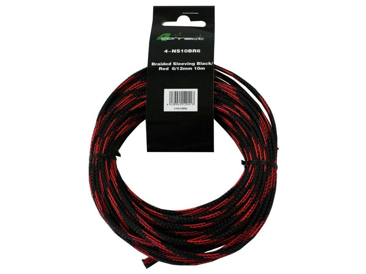 FOUR Connect 4-NS10BR6 nylonsock red/black  6/12mm 10m
