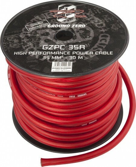 Ground Zero high quality power cable 35mm red 30m