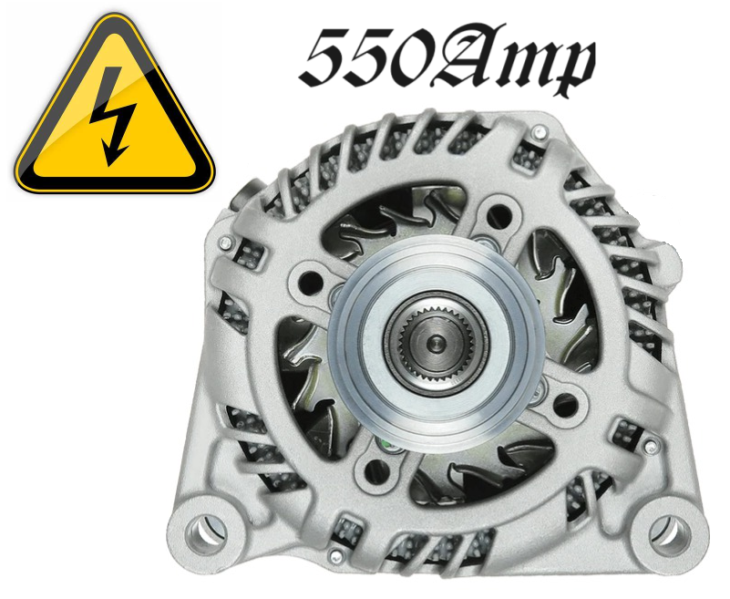 High Amp Alterator 550A -  External Adjustable Volt